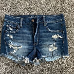 American Eagle Hi Rise Shortie Shorts